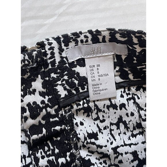 H&M Black & White Skirt Size 8 - Picture 3 of 8